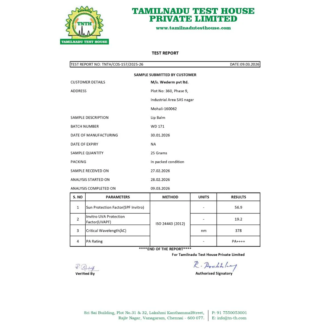 Lab certificate